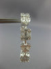 LARGE 4.48CT DIAMOND 18K WHITE GOLD MULTI SHAPE INSIDE OUT HOOP HANGING EARRINGS