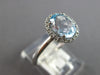 2.12CT DIAMOND & AAA AQUAMARINE 18KT WHITE GOLD 3D OVAL & ROUND ENGAGEMENT RING