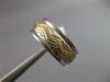 WIDE 14KT 2 TONE GOLD 3D SOLID DIAMOND CUT CRISS CROSS 7MM FUN ANNIVERSARY RING