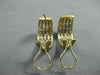 ESTATE WIDE 3.0CT FANCY DIAMOND 14KT TWO TONE GOLD 4 ROW HUGGIE EARRINGS #21295