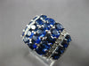 LARGE 5.96CT DIAMOND & AAA SAPPHIRE 18K WHITE GOLD OVAL & ROUND ANNIVERSARY RING