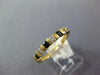 ESTATE .67CT DIAMOND & AAA SAPPHIRE 14KT YELLOW GOLD 3D 7 STONE ENGAGEMENT RING