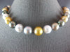 LARGE AAA SOUTH SEA & TAHITIAN PEARL 14K YELLOW GOLD 3D GRADUATING LOVE NECKLACE