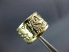 ANTIQUE WIDE 14K YELLOW GOLD HAND ETCHED ETERNITY FLOWER ANNIVERSARY RING #26643