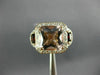 LARGE 4.82CT DIAMOND AAA MORGANITE & GARNET 14K ROSE 3D 3 STONE ENGAGEMENT RING