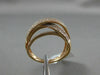 ESTATE WIDE .62CT DIAMOND 14KT ROSE GOLD 3D X CRISS CROSS MULTI ROW WEDDING RING