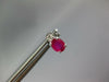 ESTATE .80CT DIAMOND & AAA RUBY 14KT WHITE GOLD 3D OVAL & ROUND STUD EARRINGS