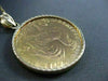 France 20 francs 1913 14K & 22K GOLD COIN WITH FRAME AND CHAIN BEAUTIFUL! #22303