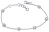 .64CT DIAMOND 14K WHITE GOLD 3D CLUSTER ROUND & SQUARE BY THE YARD LOVE BRACELET