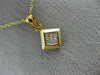 ESTATE .20CT PRINCESS DIAMOND 14KT YELLOW GOLD 3D SQUARE INVISIBLE PENDANT 25930