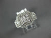 LARGE 1.51CT DIAMOND 18K WHITE GOLD ROUND & PRINCESS DOUBLE HALO ENGAGEMENT RING