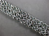 EXTRA LARGE 14.63CT DIAMOND & AAA BLUE TOURMALINE 18K WHITE GOLD TENNIS BRACELET