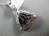 ESTATE LARGE 7.65CT DIAMOND & AMETHYST 14KT WHITE GOLD 3D HALO FLOATING PENDANT