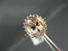 ESTATE LARGE 2.96CT DIAMOND & AAA MORGANITE 14KT ROSE GOLD OVAL ENGAGEMENT RING