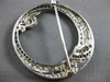 ANTIQUE LARGE 2.7CT OLD MIN DIAMOND & AAA SAPPHIRE PLATINUM CIRCULAR PIN PENDANT