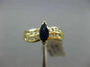 ESTATE .85CT DIAMOND & SAPPHIRE 14KT YELLOW GOLD DOUBLE ROW WAVE ENGAGEMENT RING