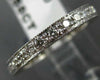 ANTIQUE .58CT DIAMOND 14KT WHITE GOLD MILGRAIN ETERNITY ANNIVERSARY RING #19869