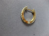 ESTATE .58CT DIAMOND 14K YELLOW GOLD 3D CLASSIC 2MM HUGGIE HOOP HANGING EARRINGS