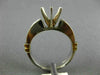 ESTATE .66CT DIAMOND 14KT 2 TONE GOLD ROUND SEMI MOUNT ENGAGEMENT RING #23795