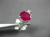 ESTATE 1.60CT DIAMOND & AAA OVAL CUT RUBY 14KT ROSE GOLD CLASSIC ENGAGEMENT RING