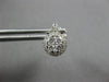 ESTATE .58CT DIAMOND 18K WHITE GOLD ROUND CLUSTER FLOWER TEAR DROP STUD EARRINGS