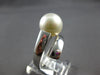ESTATE LARGE AAA SOUTH SEA PEARL 18KT WHITE GOLD SOLITAIRE CRISS CROSS LOVE RING