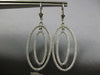 ESTATE LARGE 1.58CT DIAMOND 18KT WHITE GOLD 3D MULTI LINK OVAL HANGING EARRINGS