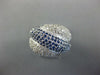 EXTRA LARGE 2.01CT DIAMOND & AAA SAPPHIRE 14KT WHITE GOLD PAVE ANNIVERSARY RING