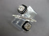 ESTATE WIDE .51CT DIAMOND & BLACK ENAMEL 14KT WHITE GOLD DOUBLE SQUARE FUN RING
