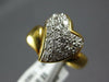ESTATE WIDE .63CT DIAMOND 18KT YELLOW GOLD CLASSIC DOUBLE HEART PAVE LOVE RING