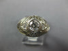 ANTIQUE WIDE .64CT OLD MINE DIAMOND PLATINUM 3 STONE ART DECO ENGAGEMENT RING