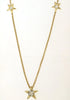 .20CT DIAMOND 14KT YELLOW GOLD ROUND ETOILE MULTI STAR BY THE YARD LOVE NECKLACE