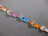 WIDE AAA MULTI COLOR OPAL 14KT 2 TONE GOLD 3D MULTI SLIPPER FUN BRACELET #27919