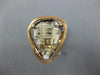 LARGE 12.26CT DIAMOND & AAA SMOKY TOPAZ 14KT ROSE GOLD TRILLION SOLITAIRE RING