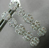 ESTATE 2.79CT ROUND DIAMOND 18KT WHITE GOLD 3D CLUSTER JOURNEY HANGING EARRINGS