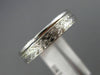 ESTATE WIDE 14KT WHITE GOLD 3D FILIGREE MILGRAIN WEDDING ANNIVERSARY RING #1061