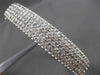 ESTATE LARGE & WIDE 4.0CT DIAMOND 14KT WHITE GOLD 5 ROW PAVE BANGLE BRACELET