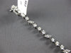 3.15CT DIAMOND 14KT WHITE GOLD 3D ROUND MULTI LEAF BY THE YARD TENNIS BRACELET