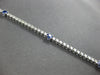 2.69CT DIAMOND & AAA SAPPHIRE 14K WHITE GOLD 3D CLASSIC ETERNITY TENNIS BRACELET
