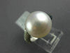 LARGE .94CT DIAMOND AAA SAPPHIRE & AAA SOUTH SEA PEARL 18KT WHITE GOLD LOVE RING