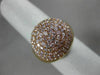 ESTATE LARGE 2.75CT PINK DIAMOND 18K ROSE GOLD 3D ROUND DOME SHAPE FUN LOVE RING