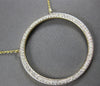 EXTRA LARGE 1.16CT DIAMOND 14KT YELLOW GOLD CIRCLE OF LIFE CLASSIC LOVE NECKLACE