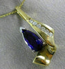 ESTATE 2.80CT DIAMOND & AAA AMETHYST 14KT 2 TONE GOLD 3D ENHANCER PENDANT #13071