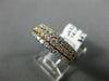 ESTATE WIDE .81CT DIAMOND 14K WHITE & ROSE GOLD 3 ROW CLASSIC ANNIVERSARY RING