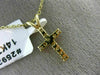 ESTATE .25CT DIAMOND 14KT YELLOW GOLD 3D CLASSIC CROSS FLOATING PENDANT #25928