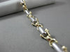 ESTATE LARGE & EXTRA LONG 14KT 2TONE GOLD FANCY LINK ITALIAN MEN BRACELET #19323