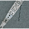 ESTATE .15CT DIAMOND 14KT WHITE GOLD 3D OPEN FILIGREE CUFF TENNIS BRACELET
