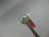 ESTATE 1.05CT DIAMOND 18KT WHITE GOLD 3D SOLITAIRE FLOWER SQUARE ENGAGEMENT RING