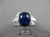ESTATE EXTRA LARGE 7.26CT DIAMOND & AAA SAPPHIRE 18KT WHITE GOLD ENGAGEMENT RING
