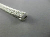 ESTATE WIDE 4CT DIAMOND 14KT WHITE GOLD SQUARE MILGRAIN CLASSIC TENNIS BRACELET